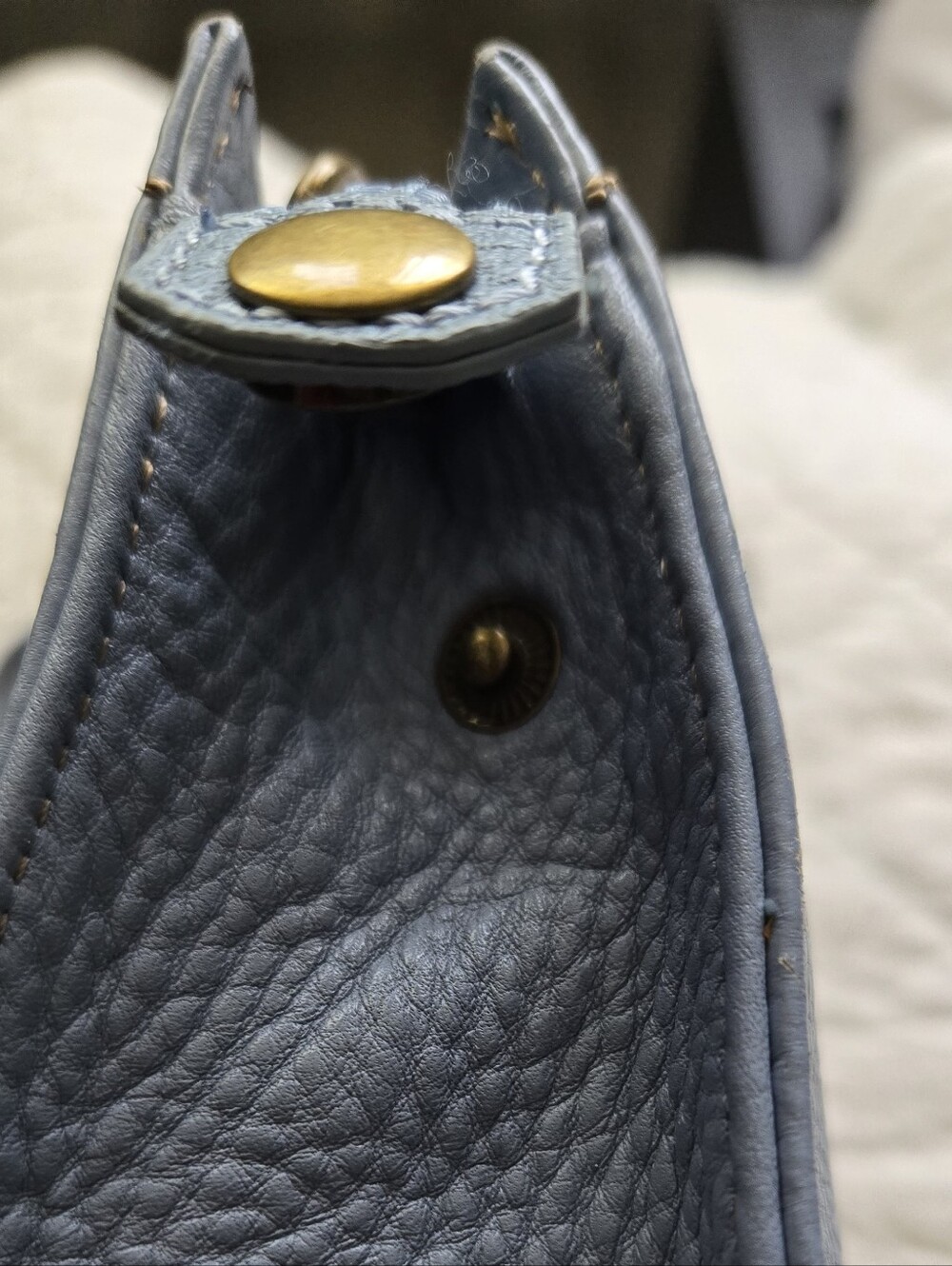 The Sak Light Blue Pebbled Leather Crossbody Bag - Picture 3 of 13
